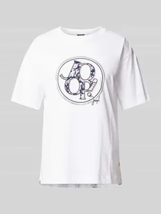 T-shirt z obszyciem kamieniami stras model ‘Tashi’ - Koszulki i topy damskie - miniaturka - grafika 1