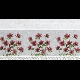 Firana 30 x 150 Dekoracyjna Gotowa Isa Biały+Bordo - Firany - miniaturka - grafika 8
