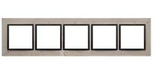 Klawisze i ramki - Ramka 5-krotna Nature-Beton, FUNDA MENTE, IP20/IP44 (IP44-należy zastosować zestaw uszczelek DUN5) SIMON54 NATURE - miniaturka - grafika 1