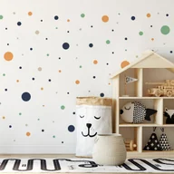 Naklejki na ścianę - Naklejki Kropki Kolorowe Groszki Do Pokoju Dziecięcego 150 Sztuk - miniaturka - grafika 1