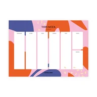 Planery - Tygodniowy planer biurkowy PaperDesk A4, 120 g/m2 – FLEUR - miniaturka - grafika 1