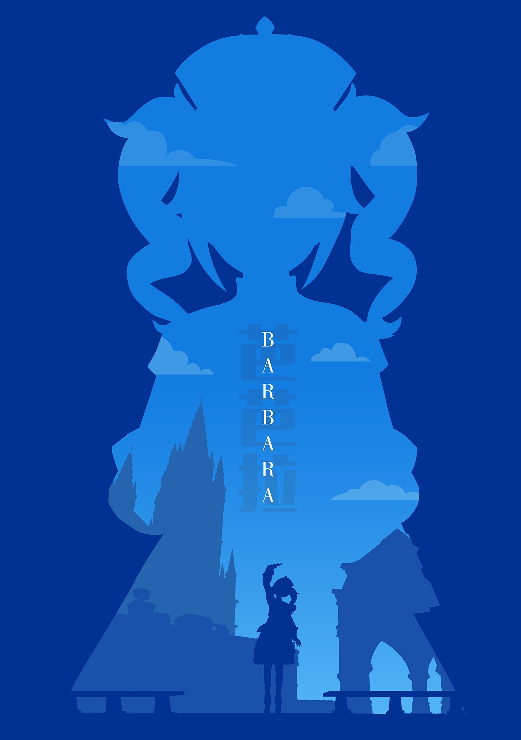 Plakat A2 Genshin Impact Barbara