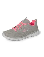 Sneakersy damskie - Skechers Graceful Get Connected, Sneakersy Damskie, Szary/Różowy, 40 EU - miniaturka - grafika 1