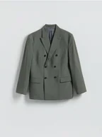 Kurtki męskie - Reserved - Marynarka slim fit z domieszką wiskozy - szary - miniaturka - grafika 1