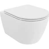 Miski WC - Mexen Carmen miska wc Rimless Tornado z deską wolnoopadającą slim, duroplast, biała połysk - 30880300T - miniaturka - grafika 1