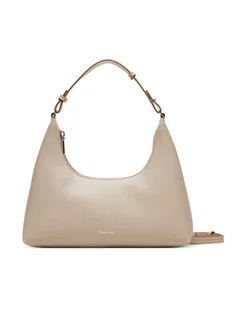 Calvin Klein Torebka Foil Logo Conv Shou?Lder Bag LV04F3272G Beżowy - Torebki damskie - miniaturka - grafika 1