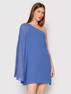 Sukienki - Kontatto Sukienka koktajlowa YM207 Niebieski Regular Fit - grafika 1