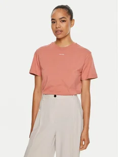 Calvin Klein T-Shirt Nano Logo K20K207519 Różowy Regular Fit - Koszulki i topy damskie - miniaturka - grafika 1