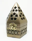 Kadzidła i dodatki - Kadzielnica do bakhoor metalowa zamykana - miniaturka - grafika 1