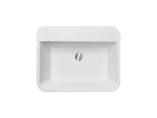 Besco Assos S-line Matt Umywalka nablatowa 50x40 cm biały połysk/biały mat UMMB-AP-NB - odbiór osobisty: Kraków, Warszawa - Umywalki - miniaturka - grafika 1