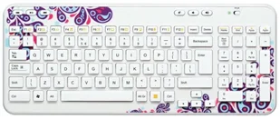Logitech Wireless K360 White Paisley 920-004111 - Klawiatury - miniaturka - grafika 1