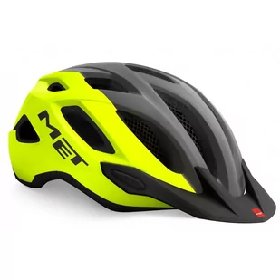 MET Crossover Kask rowerowy, safety yellow/grey glossy M | 52-59cm 2021 Kaski miejskie i trekkingowe 57001332 - Kaski rowerowe - miniaturka - grafika 1