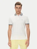 Koszulki męskie - Tommy Hilfiger Polo MW0MW33140 Biały Regular Fit - miniaturka - grafika 1