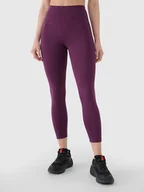 Spodnie sportowe damskie - 4F Legginsy sportowe w kolorze fioletowym - miniaturka - grafika 1