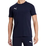 Koszulki sportowe męskie - Koszulka męska sportowa granatowa logo PUMA - miniaturka - grafika 1