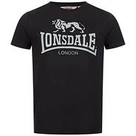 Koszulki męskie - Lonsdale Męski T-shirt Kingswood, czarny/szary, M - miniaturka - grafika 1