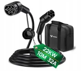 Ładowarki do samochodów elektrycznych - GONEO Kabel do ładowania samochodów typ 2 22kW 32 A 3-fazowy 10m kabel - miniaturka - grafika 1