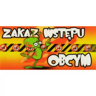 Oznaczenie "ZAKAZ WSTĘPU OBCYM" 9 x 20 - Numery na dom - miniaturka - grafika 1