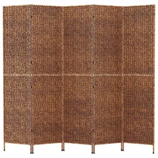 Parawan pokojowy 5-panelowy, brązowy, 205x180 cm, hiacynt wodny Lumarko! - Parawany - miniaturka - grafika 4