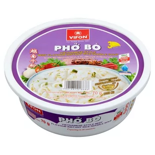 Vifon Pho Bo Zupa błyskawiczna z kluskami ryżowymi o smaku wołowiny w stylu wietnamskim 70 g - Zupy w płynie - miniaturka - grafika 1