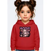 Bluzy dla dziewczynek - BLUZA DZIECIĘCA KPOP DEMON HUNTERS HUNTRIX 122-128 Z KAPTUREM BAWEŁNIANA - miniaturka - grafika 1