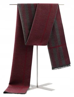 Szal Szalik Męski Miękki Elegancki Bordowy - Apaszki i szaliki męskie - miniaturka - grafika 1