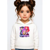 Bluzy dla dziewczynek - BLUZA DZIECIĘCA KPOP DEMON HUNTERS HUNTRIX 122-128 Z KAPTUREM BAWEŁNIANA - miniaturka - grafika 1