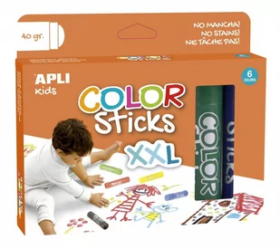 Apli Kids, farby w kredce XXL, 6 szt. - Kredki, ołówki, pastele i pisaki - miniaturka - grafika 1