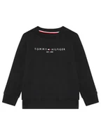 Bluzy dla chłopców - Tommy Hilfiger Bluza Essential Sweatshirt KS0KS00212 Czarny Regular Fit - miniaturka - grafika 1