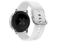 Akcesoria do smartwatchy - Gumowy pasek Alogy soft do Samsung Galaxy Watch Active 2 biały (20mm) - miniaturka - grafika 1