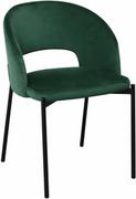 Krzesła - Halmar Krzesło welurowe K455 tapicerowane do jadalni - zielone - miniaturka - grafika 1