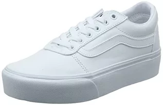 Sneakersy damskie - Vans Damskie Ward Platform Canvas, Sneakersy, White Canvas 0rg, 40.5 EU - grafika 1