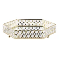 Tace i patery - Taca dekoracyjna lustrzana sześciokątna złota VATAN - miniaturka - grafika 1