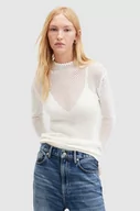 Swetry damskie - AllSaints sweter AVRIL damski kolor biały z półgolfem - miniaturka - grafika 1