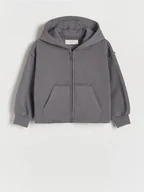 Bluzki dla dziewczynek - Reserved - Bluza z kapturem - jasnoszary - miniaturka - grafika 1