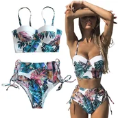 Stroje kąpielowe - STRÓJ KĄPIELOWY WYSOKI STAN SEKSOWNY ROZ. L 40 - miniaturka - grafika 1