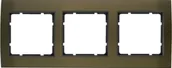 Klawisze i ramki - Berker Ramka potrójna 3-krotna B.3 alu, brązowy/antracyt - miniaturka - grafika 1