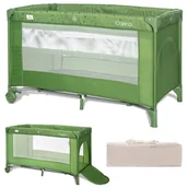 Łóżeczka i kojce - ŁÓŻECZKO TURYSTYCZNE KOJEC DLA DZIECKA PODRÓŻNE Z MATERACEM 2 POZIOMY KÓŁKA - miniaturka - grafika 1