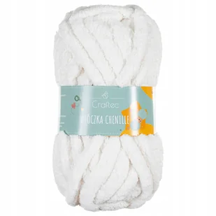 Włóczka do szydełkowania wyplatania bardzo gruba Chenille 20 mm biała #4 - Pasmanteria Włóczka do szydełkowania wyplatania bardzo gruba Chenille 20 mm biała #4 - Pasmanteria - miniaturka - grafika 1