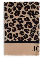 Apaszki i szaliki damskie - JOOP! Szalik damski Kobiety Bawełna beżowy wzorzysty, ONE SIZE - miniaturka - grafika 1