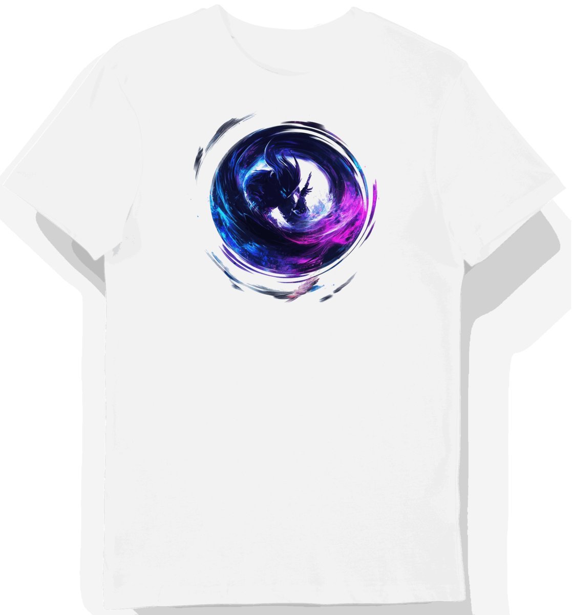 Koszulka męska biała z nadrukiem esportowej grafiki S