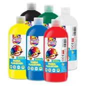 Farby i media malarskie - Farby plakatowe w butelkach 500ml 6 kolorów - miniaturka - grafika 1