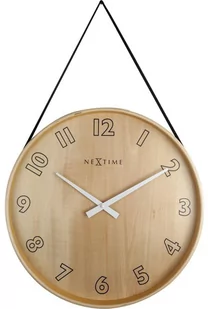 Nextime Zegar na ścianę wiszący na taśmie Loop Big czarny 3234 ZW - Zegary - miniaturka - grafika 1