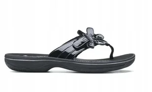CLARKS JAPONKI DAMSKIE CZARNE LOGO NA LATO 36 ŻNL - Klapki i japonki damskie - miniaturka - grafika 1