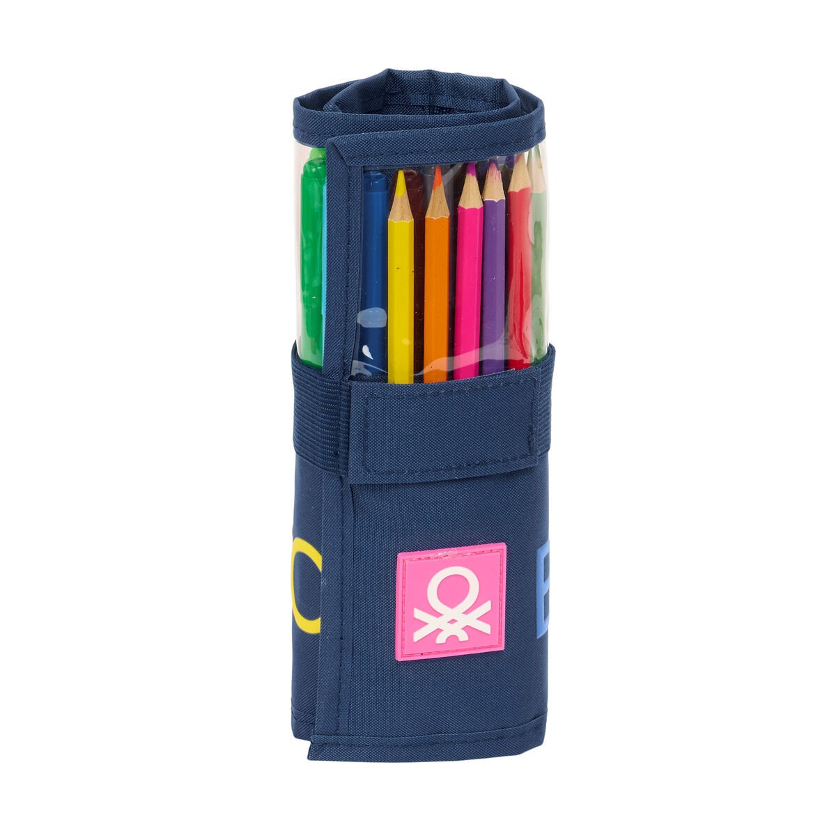 Piórnik Benetton Damero Granatowy 7 x 20 x 7 cm 27 Części