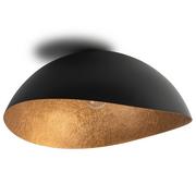 Lampy sufitowe - Owalna lampa sufitowa retro SOLARIS 40607 Sigma żywicowa czarna miedziana - miniaturka - grafika 1