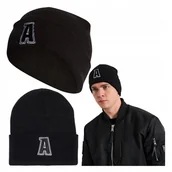 Czapki damskie - Czapka adidas A Czarna Zimowa Beanie Miękka Lekka Elastyczna Z Mankietem - miniaturka - grafika 1