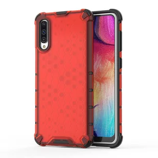 Honeycomb etui pancerny pokrowiec z żelową ramką Samsung Galaxy A50s / Galaxy A50 / Galaxy A30s czerwony - Etui i futerały do telefonów - miniaturka - grafika 1