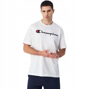 Koszulka męska Champion SS Tee biała 220256 WW001 S - Koszulki męskie - miniaturka - grafika 1