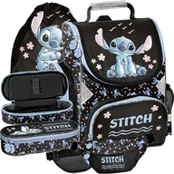 Zestawy szkolne - ZESTAW szkolny Tornister Plecak Disney Lilo i Stitch Czarno Niebieski - miniaturka - grafika 1